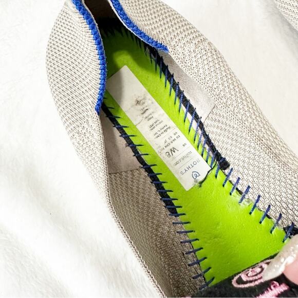 Rothy’s the loafer linen double stitch knit fabric slip on shoes size 8 - Picture 6 of 7